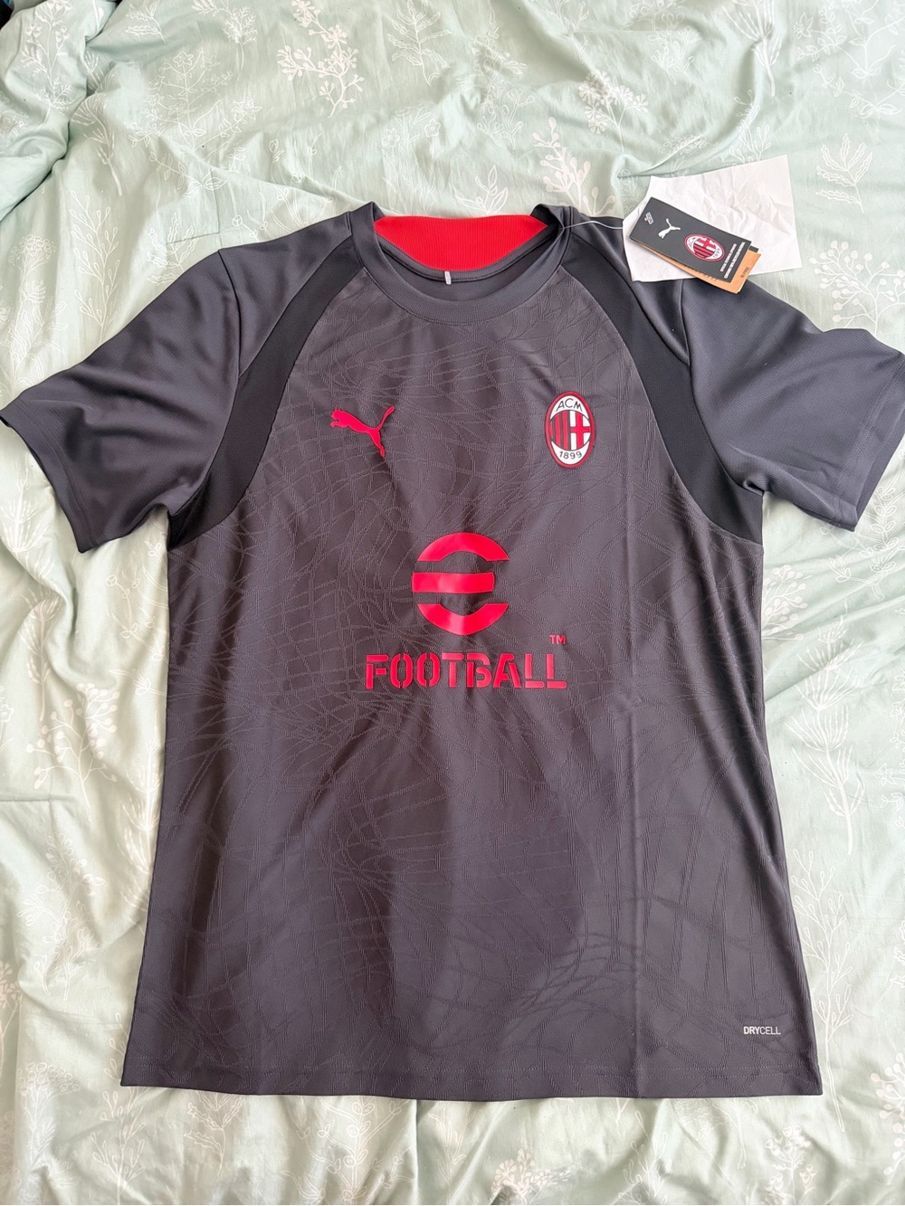 Puma Black and Red AC Milan Training Tee